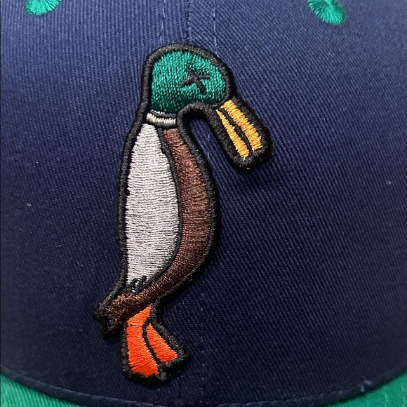 24.7 Navy and Green Duck Embroidered Cap - Picture 2 of 8